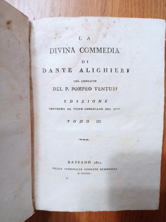 La Divina Commedia Tomo III