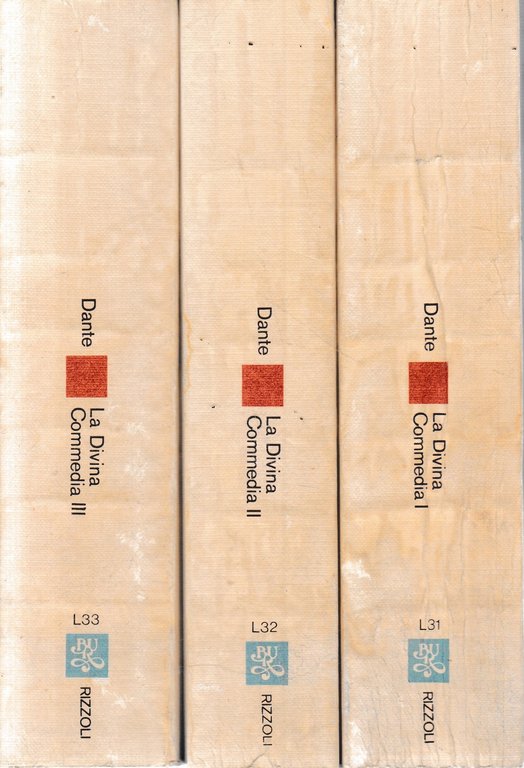 La divina commedia, tre volumi.