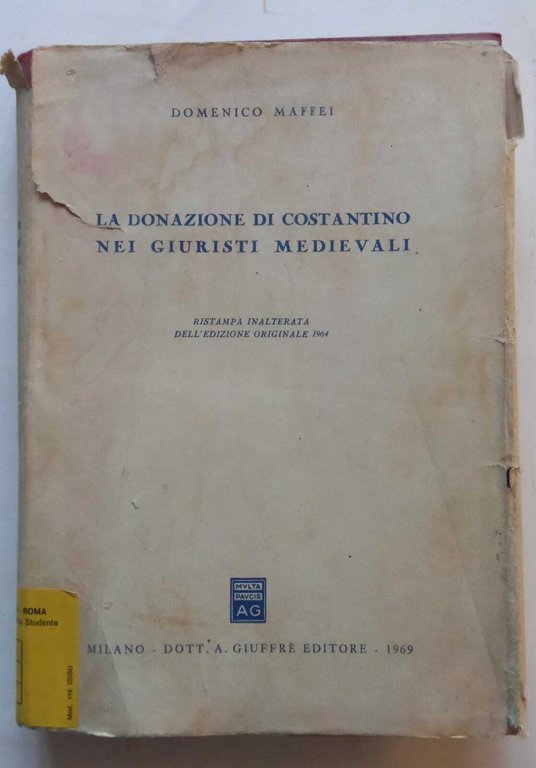 La donazione di Costantino nei giuristi medievali