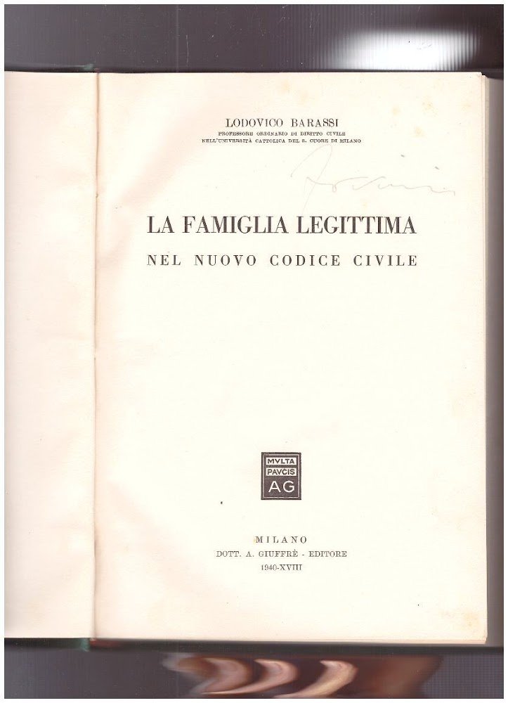 La famiglia legittima nel Nuovo Codice Civile | Immagine principale
