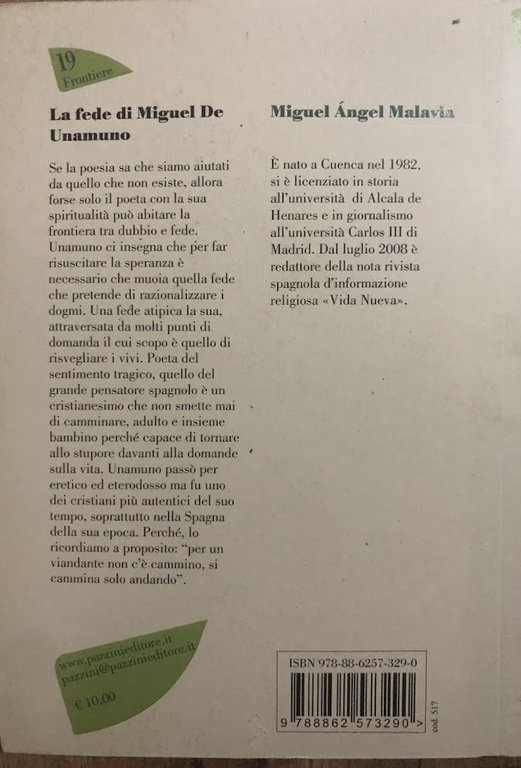 La fede di Miguel De Unamuno