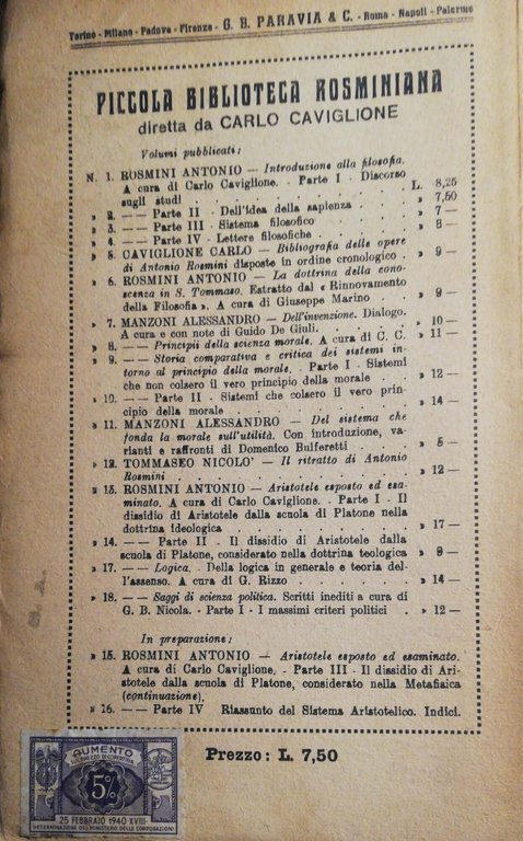 La filosofia italiana nelle sue relazioni con la filosofia europea | Immagine Gallery 4