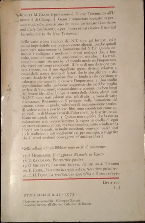 La formazione del Nuovo Testamento