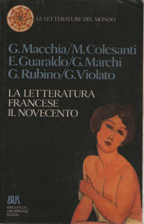 La letteratura francese. Il Novecento.