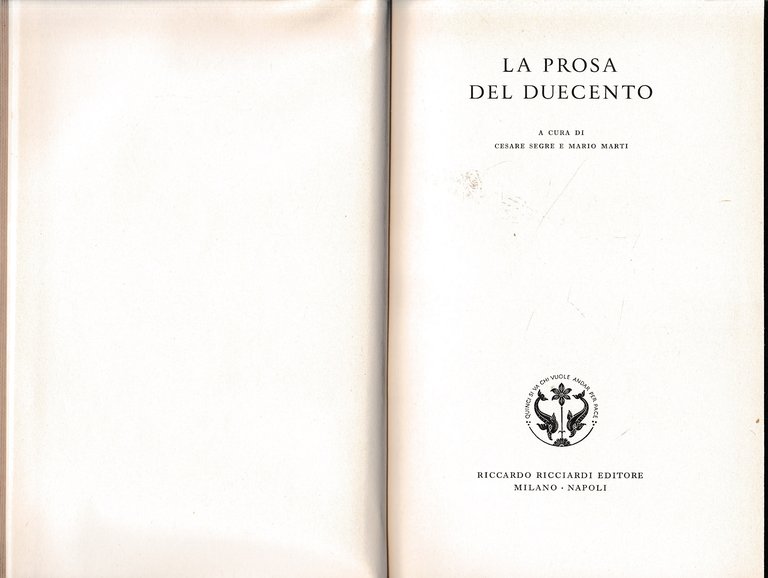 La letteratura italiana. Storia e testi. La prosa del duecento, …