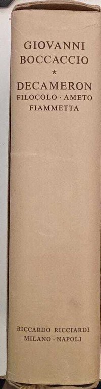 La letteratura italiana. Storia e testi.  Volume 8. Decameron