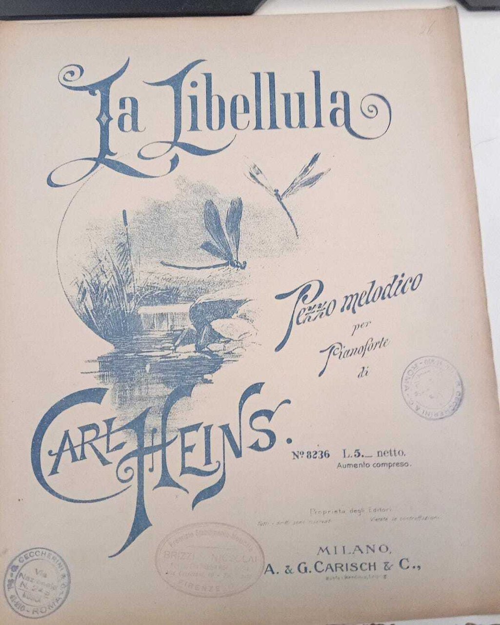La libellula. Pezzo melodico per pianoforte