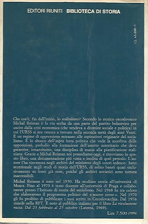 La nascita dello stalinismo