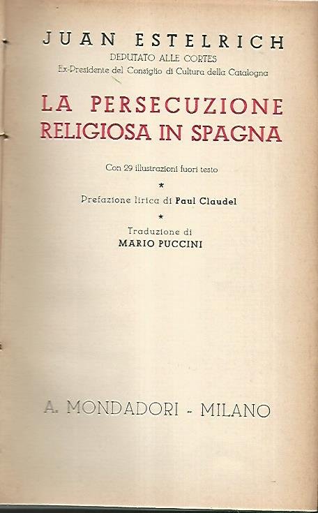 La persecuzione religiosa in Spagna