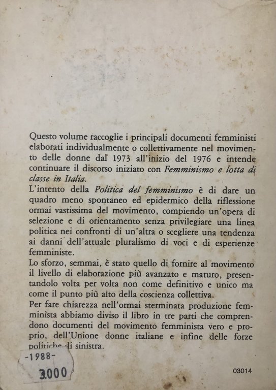 La politica del femminismo (1973-76)