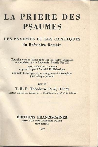 La Priére des psaumes: : les psaumes et les cantiques … | Immagine Gallery 2