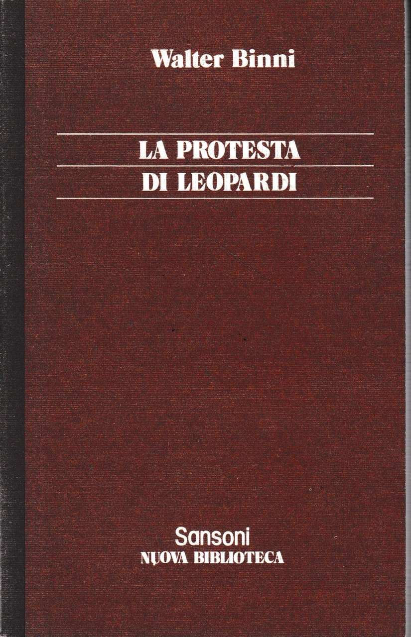 La protesta di Leopardi.