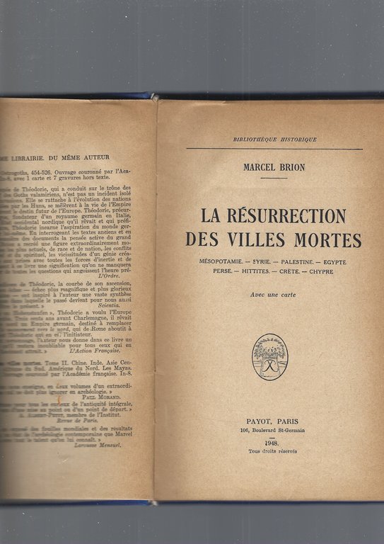 LA RESURRECTION DES VILLES MORTES. I-II