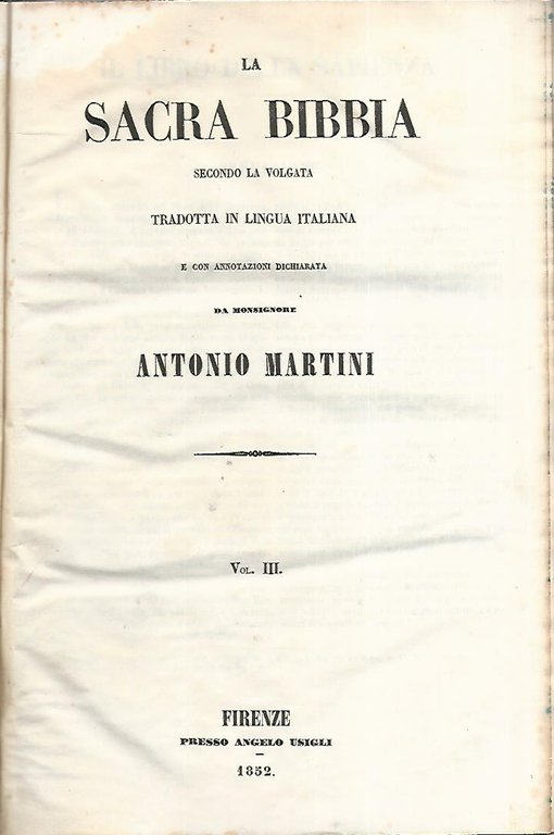 La sacra Bibbia. 4 volumi