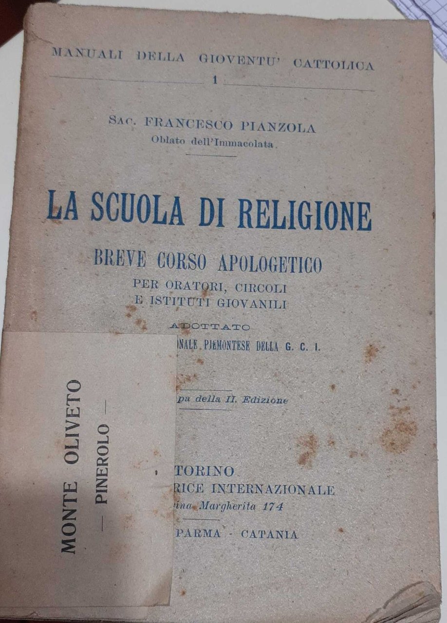 La scuola di religione breve corso apologetico | Immagine principale