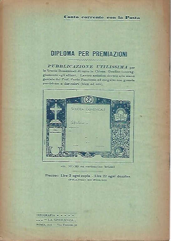 La scuola domenicale. Rivista 1 trimestre.1 gennaio 1936