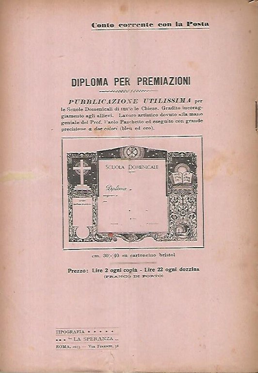 La scuola domenicale. Rivista4 trimestre. 1 ottobre 1933