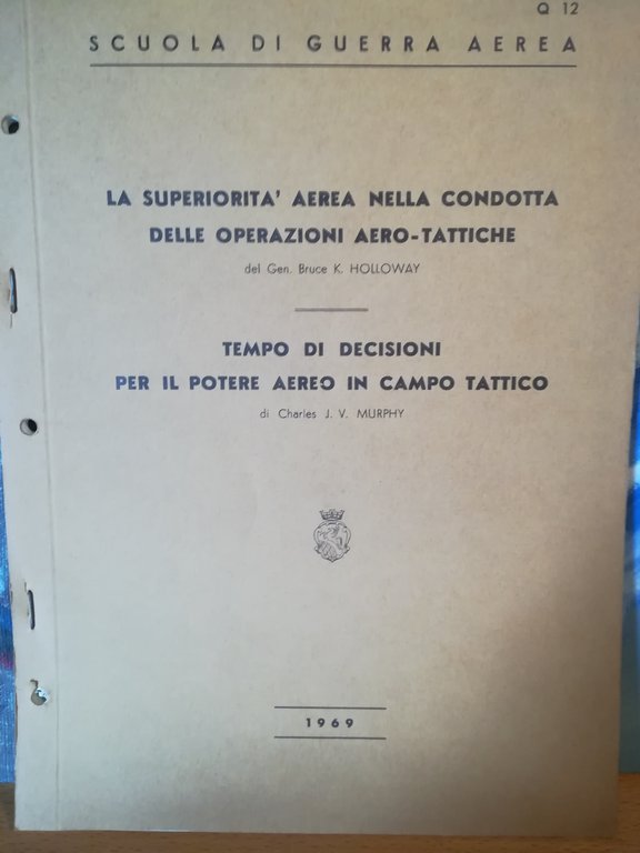 La superiorità aerea nella condotta delle operazioni aero-tattiche. Tempo di …