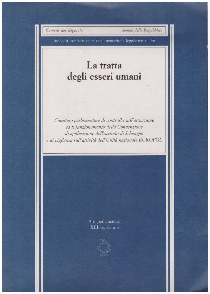 La tratta degli esseri umani - Indagini conoscitive n. 36 | Immagine principale