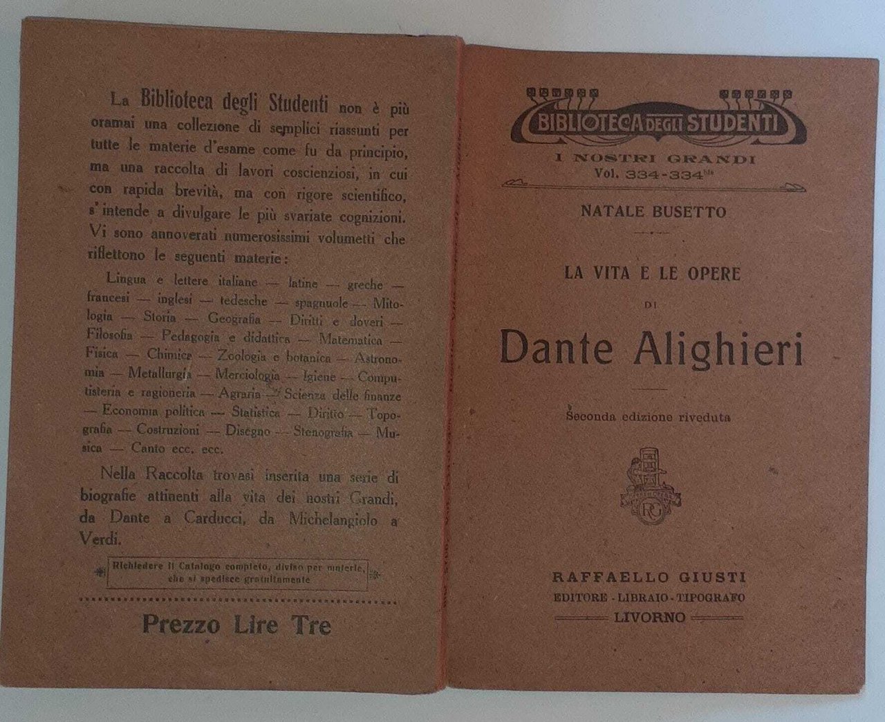 La vita e le opere di Dante Alighieri