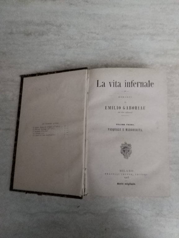 La vita infernale volume primo