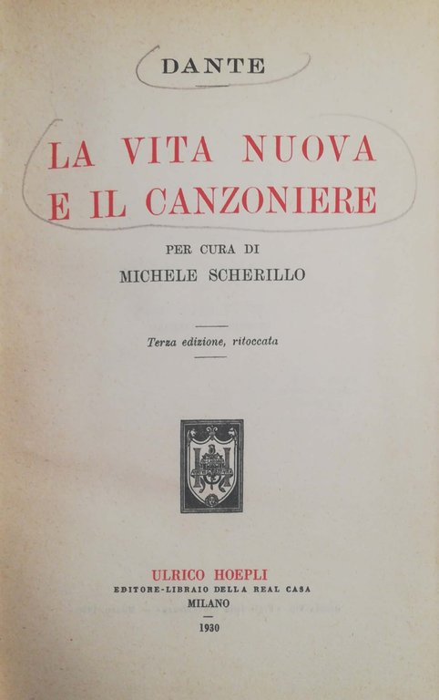 La vita nuova e il canzoniere