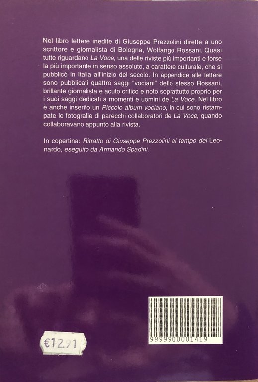 La voce e dintorni. Lettere inedite. | Immagine Gallery 2