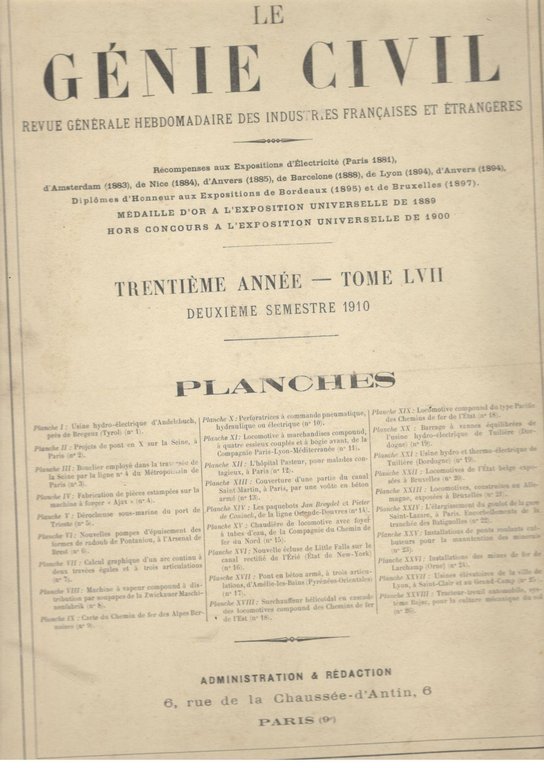 Le Génie Civil. Revue générale hebdomadaire des industries francaises et …