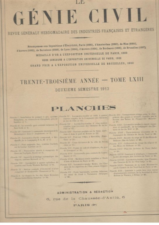 Le Génie Civil. Revue générale hebdomadaire des industries francaises et …