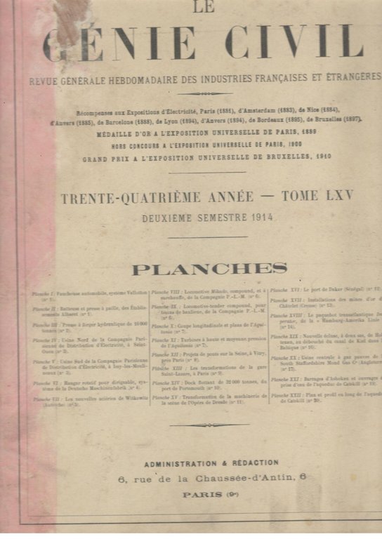 Le Génie Civil. Revue générale hebdomadaire des industries francaises et …