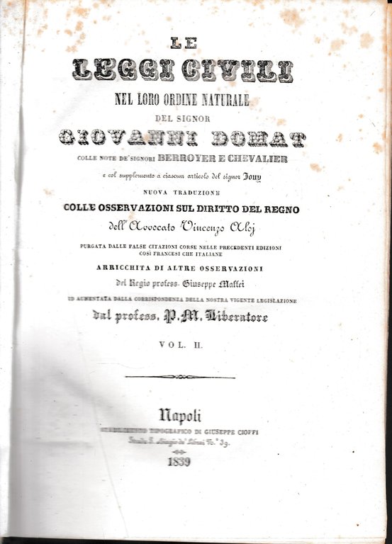 Le leggi civili nel loro ordine naturale, vol. 2^ | Immagine Gallery 2