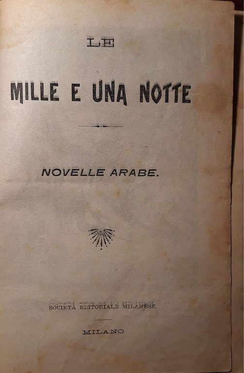 Le mille e una notte: novelle arabe