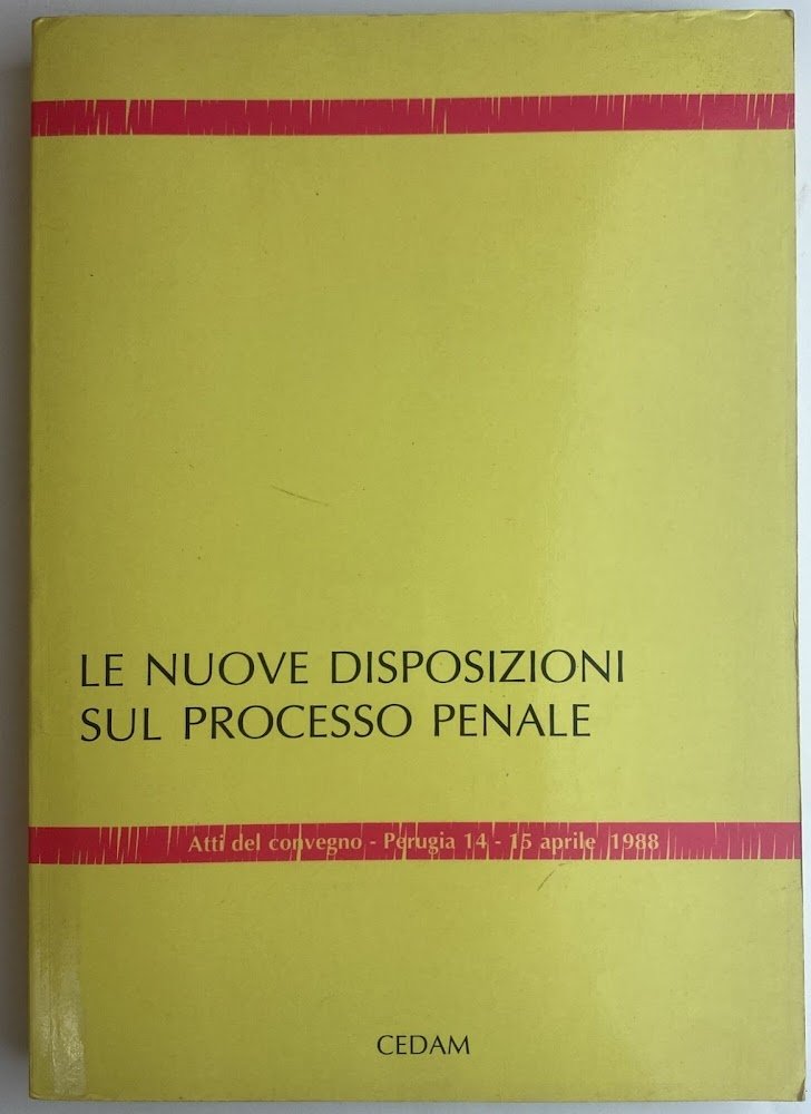 Le nuove disposizioni sul processo penale. Atti del Convegno (Perugia, … | Immagine principale