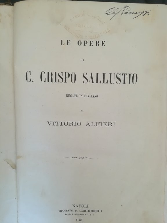 Le opere di C. Crispo Sallustio recate in italiano da … | Immagine Gallery 3