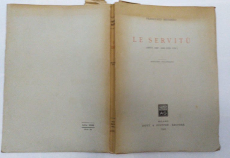 Le servitu' (Artt. 1027-1099 Cod. Civ.)