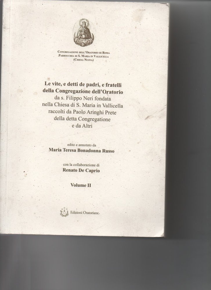 Le vite, e detti de padri, e fratelli della Congregazione …