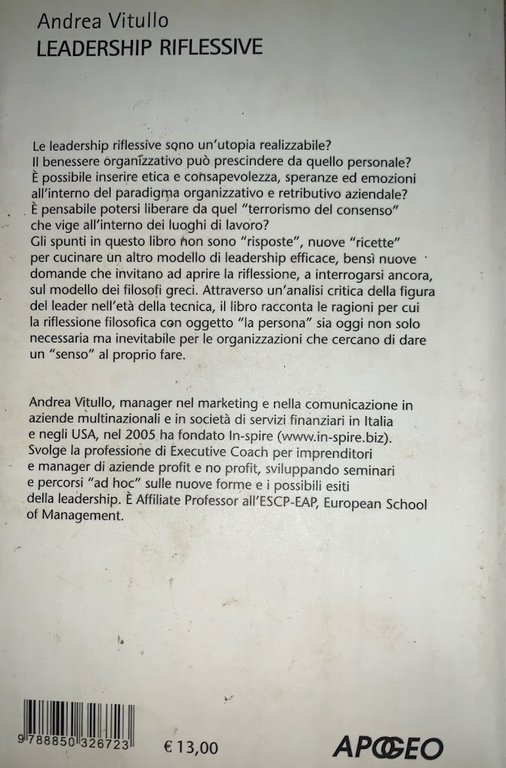Leadership riflessive. La ricerca dell'anima nelle organizzazioni