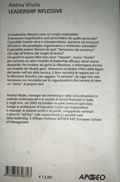 Leadership riflessive. La ricerca dell'anima nelle organizzazioni
