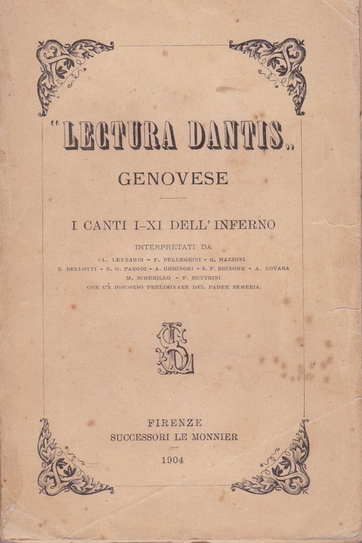 "Lectura Dantis" genovese. I Canti I - XI dell'Inferno. | Immagine Gallery 2