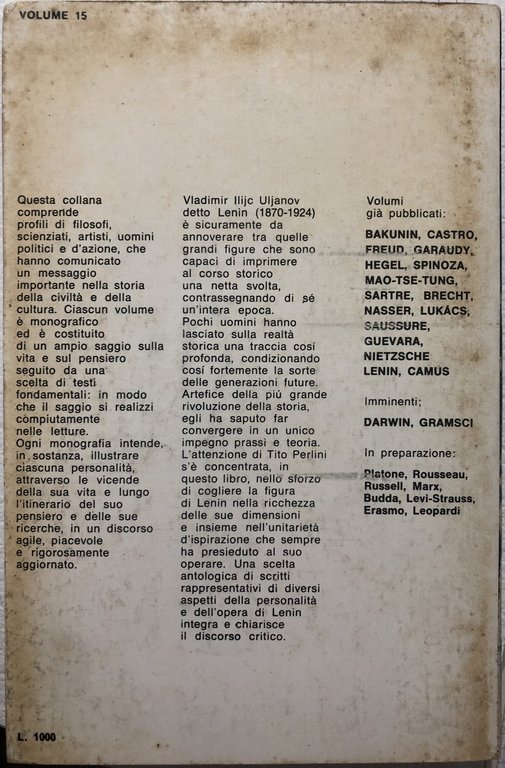 Lenin la vita il pensiero i testi esemplari