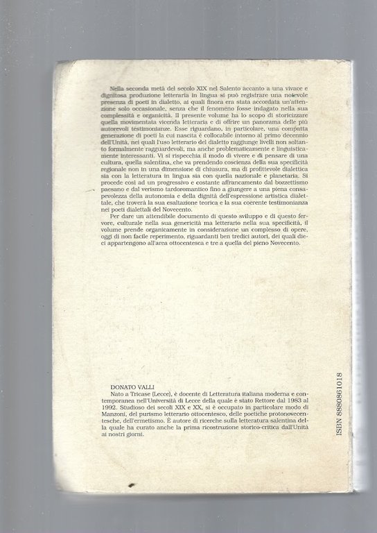 Letteratura dialettale salentina. Dall'Otto al Novecento