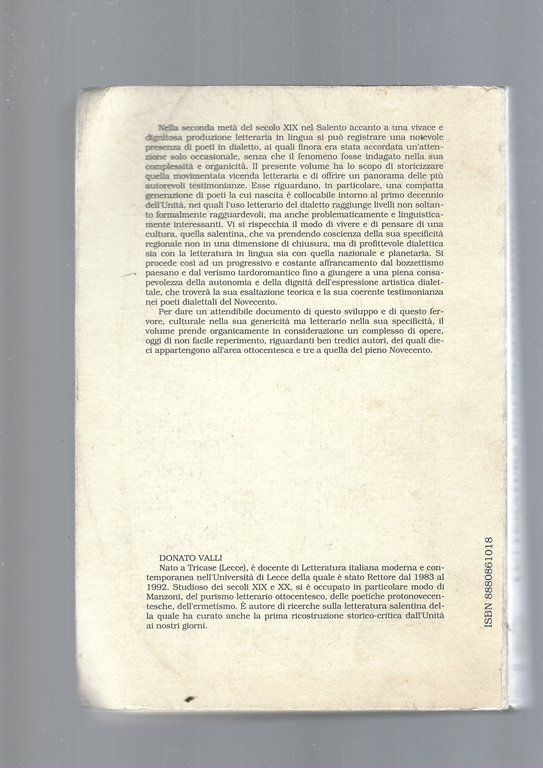 Letteratura dialettale salentina. Dall'Otto al Novecento