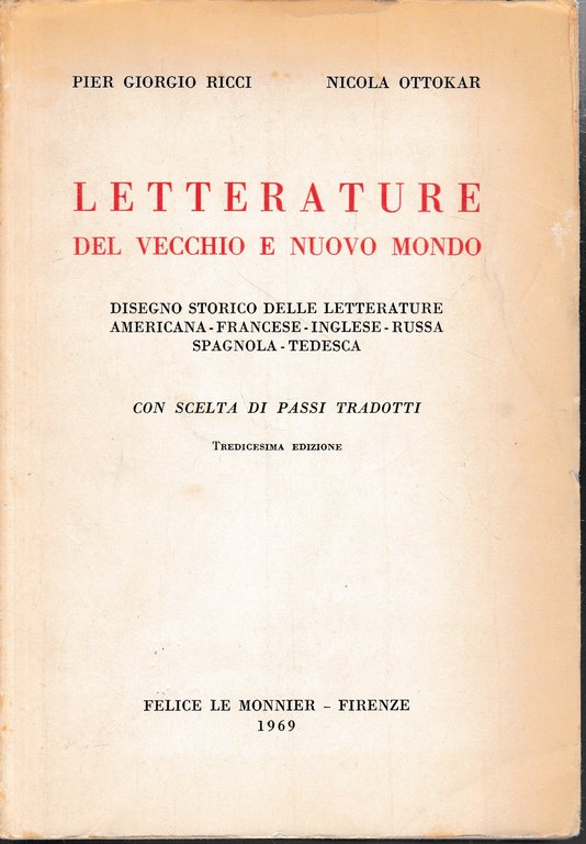 Letterature del vecchio e nuovo mondo. Disegno storico delle letterature … | Immagine Gallery 2