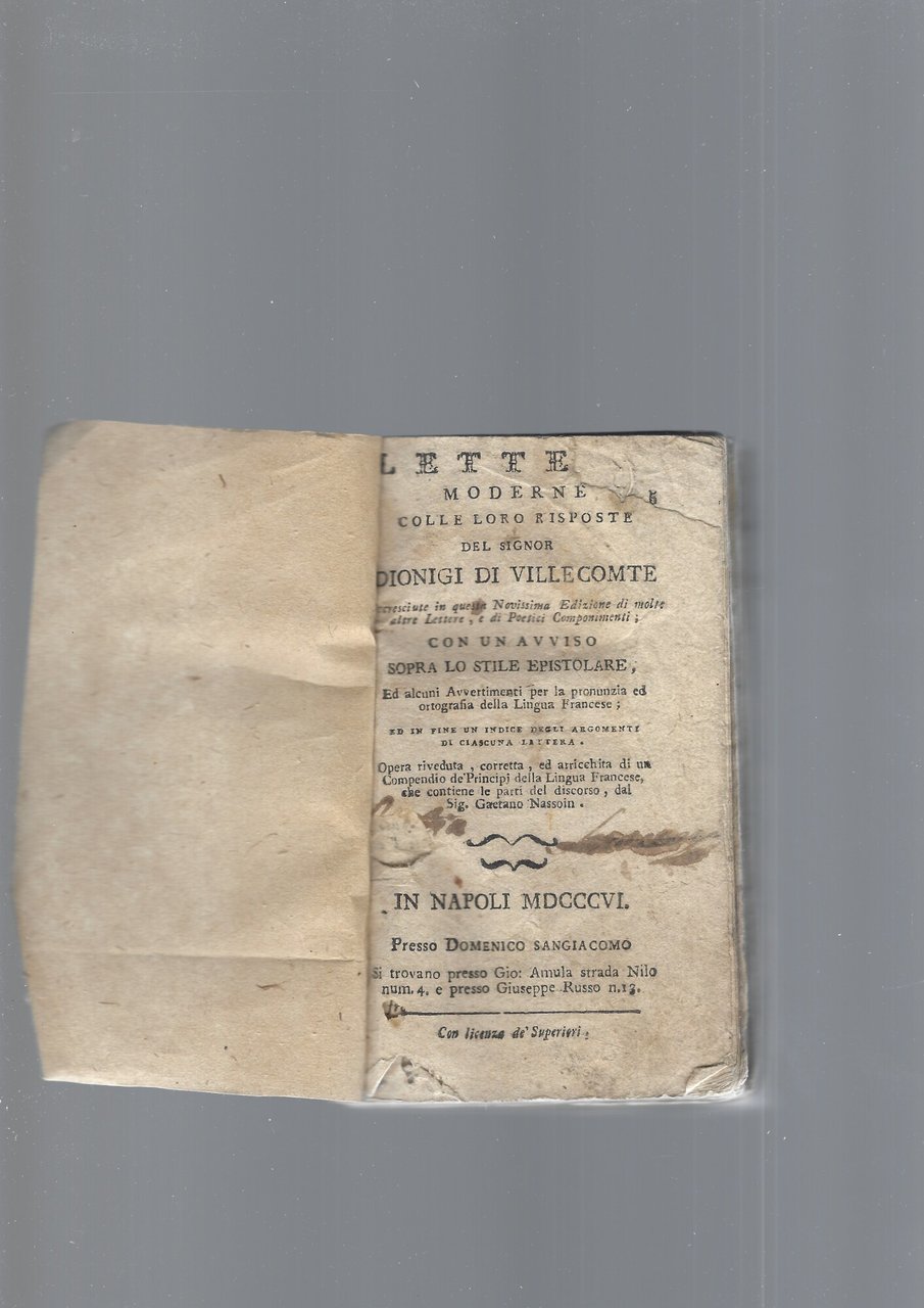 LETTERE MODERNE COLLE LORO RISPOSTE