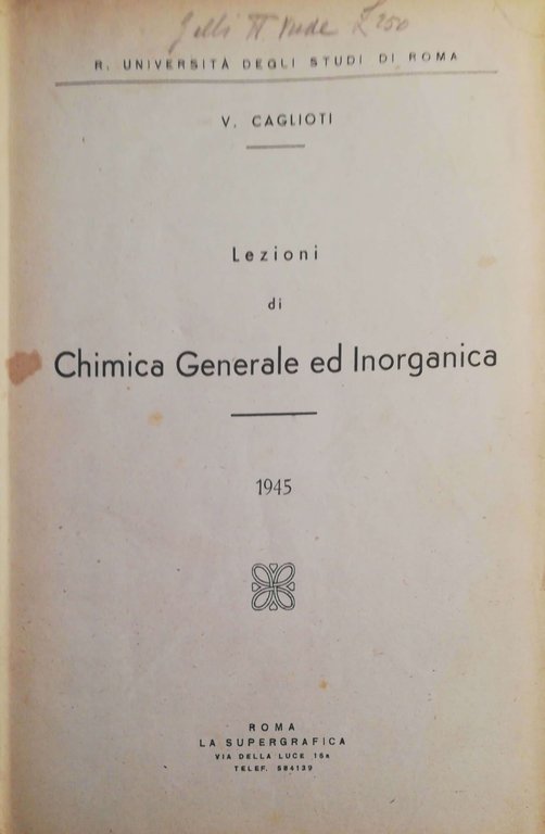 Lezioni di Chimica Generale ed Inoranica