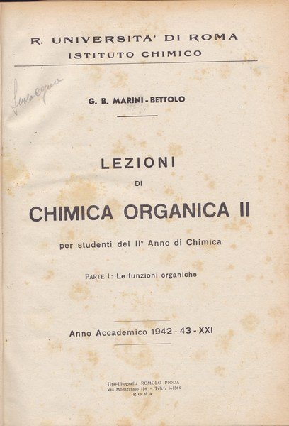 Lezioni di chimica organica II. Parte I: Le funzioni organiche.