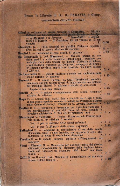 Lezioni di cose