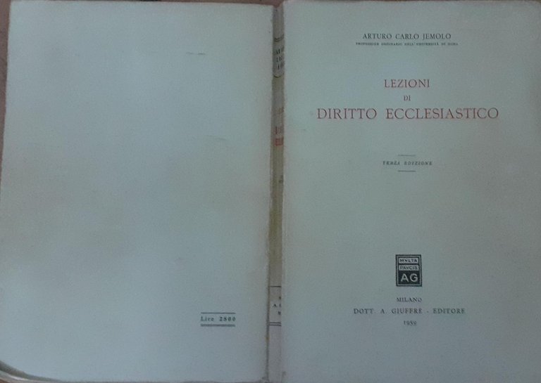 Lezioni di diritto ecclesiastico