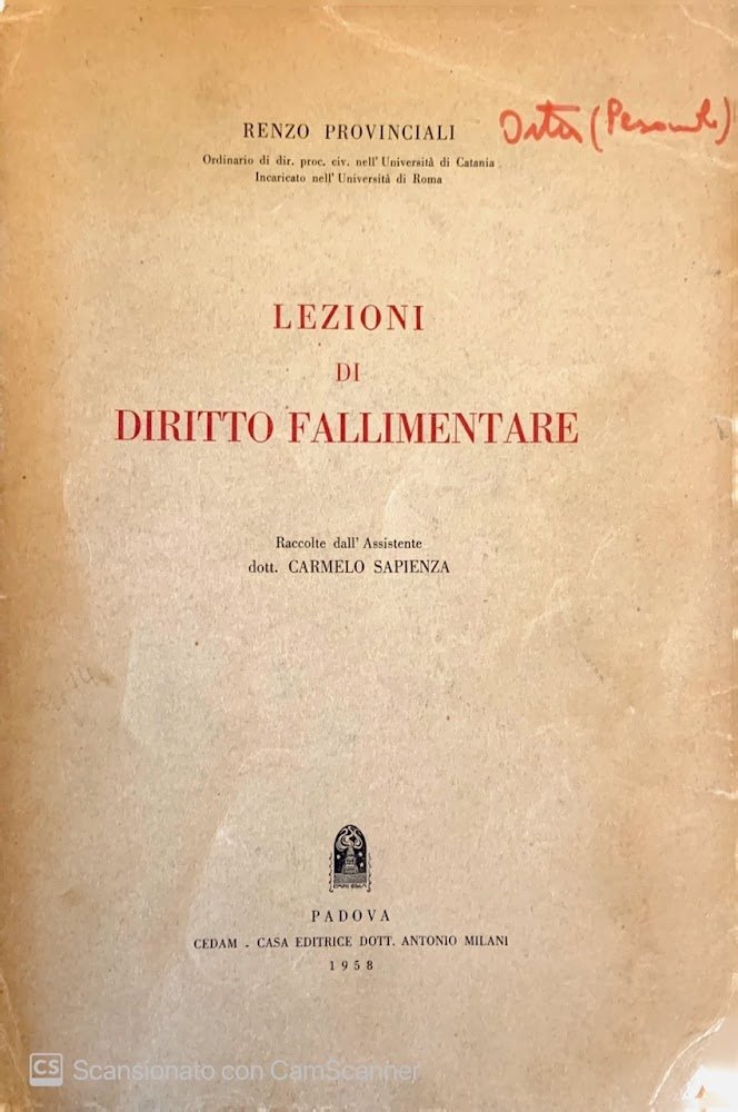 Lezioni di diritto fallimentare