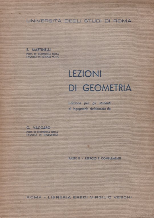 Lezioni di geometria per gli studenti di ingegneria. Parte II … | Immagine Gallery 2